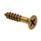 Prime-Line Wood Screw, Flat Head, Phillips Drive No. 8 X 3/4in Solid Brass 25PK 9035033 - alternate 1